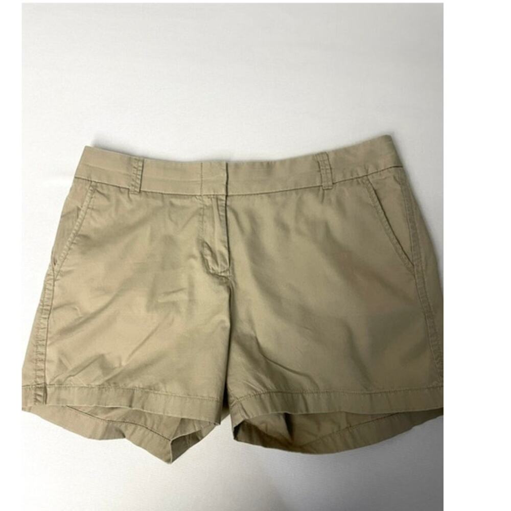 J.Crew Broken-In Chino Shorts Khaki 100% Cotton Women's Size 10 Classic 4"